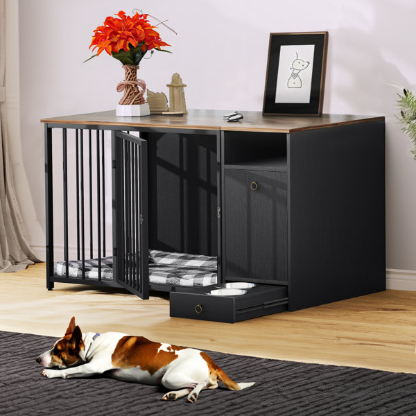 Picture of Archie & Oscar™ Aarush 2-In-1 Furniture-style Dog Crate with Drawers ...
